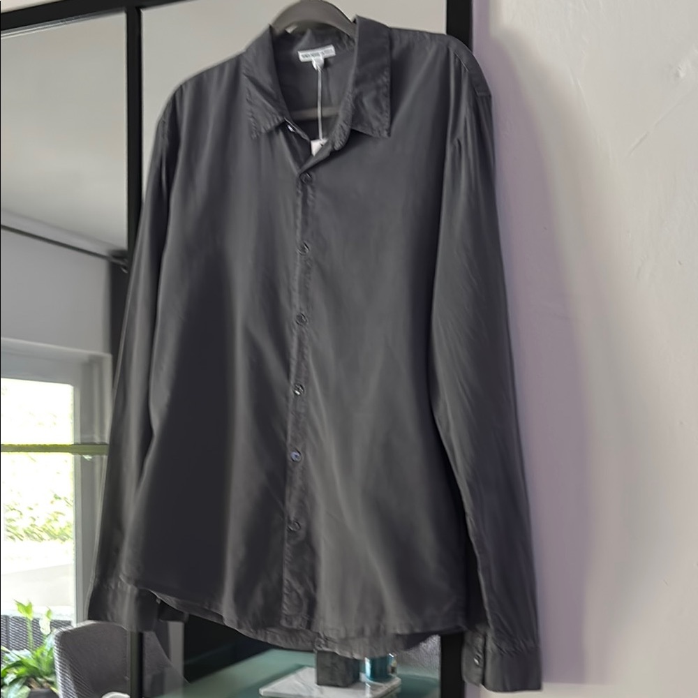 James Perse Gray Lightweight Shirt Jacket